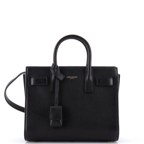 Saint Laurent Black Satchel with Structured Silhouette - Picture 1 of 5